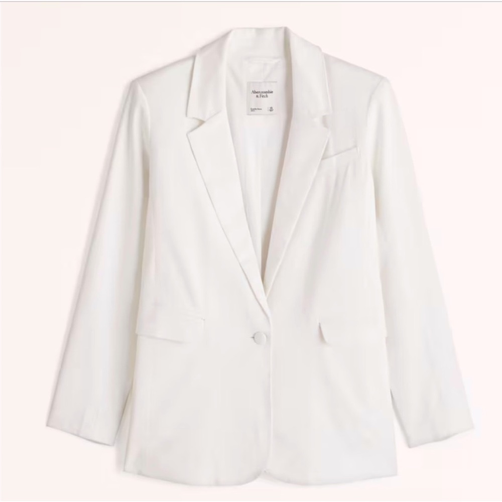 NWT Abercrombie White Linen Blazer